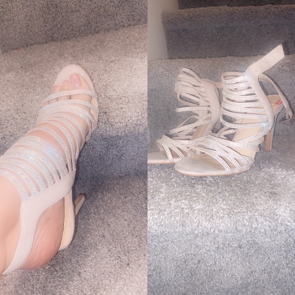 Cute rhinestone heels
